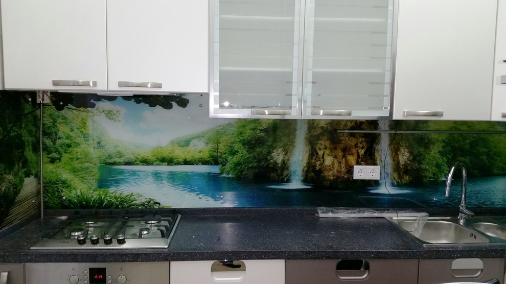 Кухонный фартук из стекла (тематика: природа)