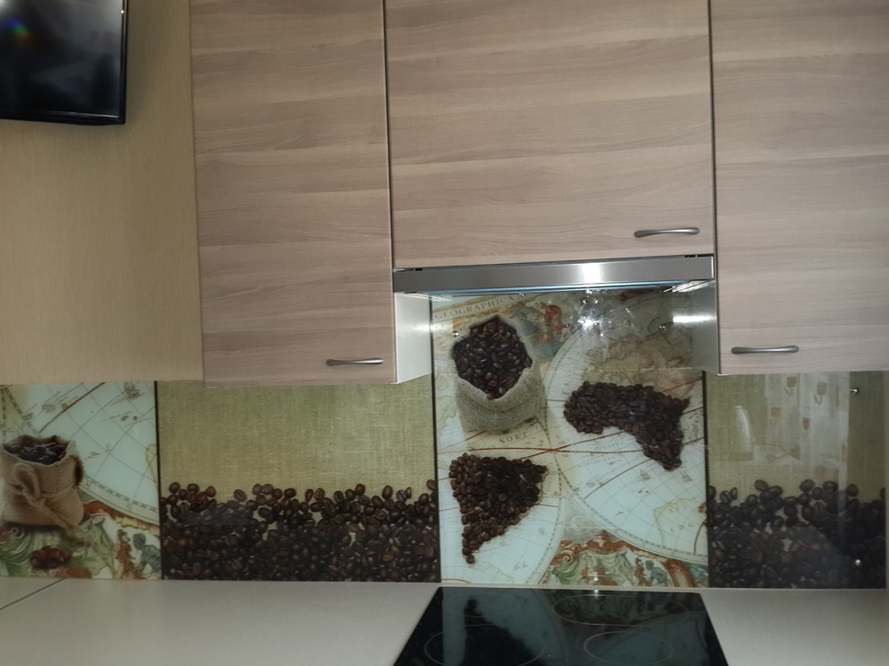 Кухонный фартук из стекла (кофейная тематика)
