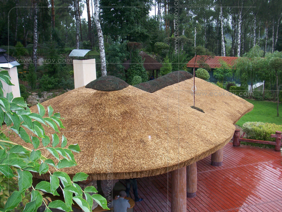 Камышовая кровля, фасады и интерьеры