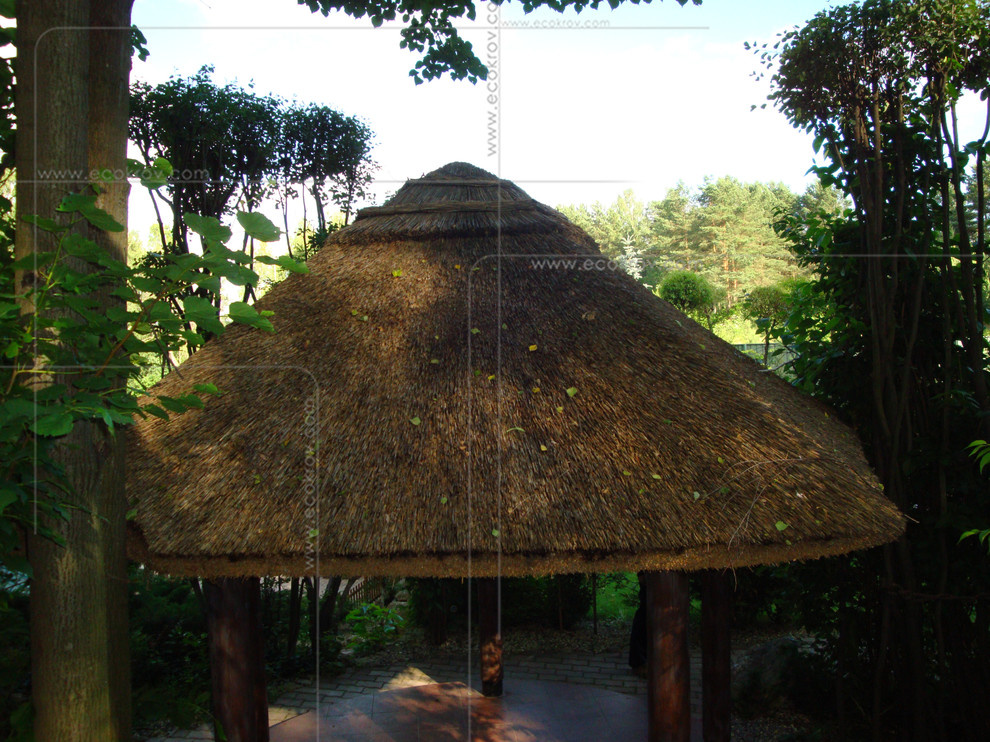 Камышовая кровля, фасады и интерьеры