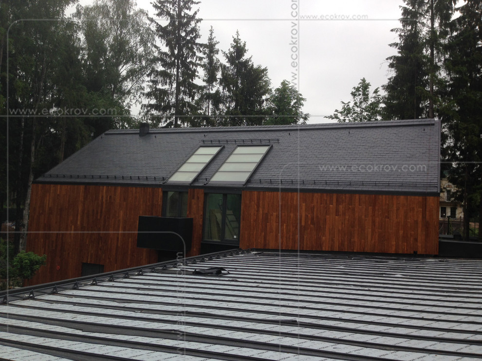 Сланцевая кровля, фасады и интерьеры