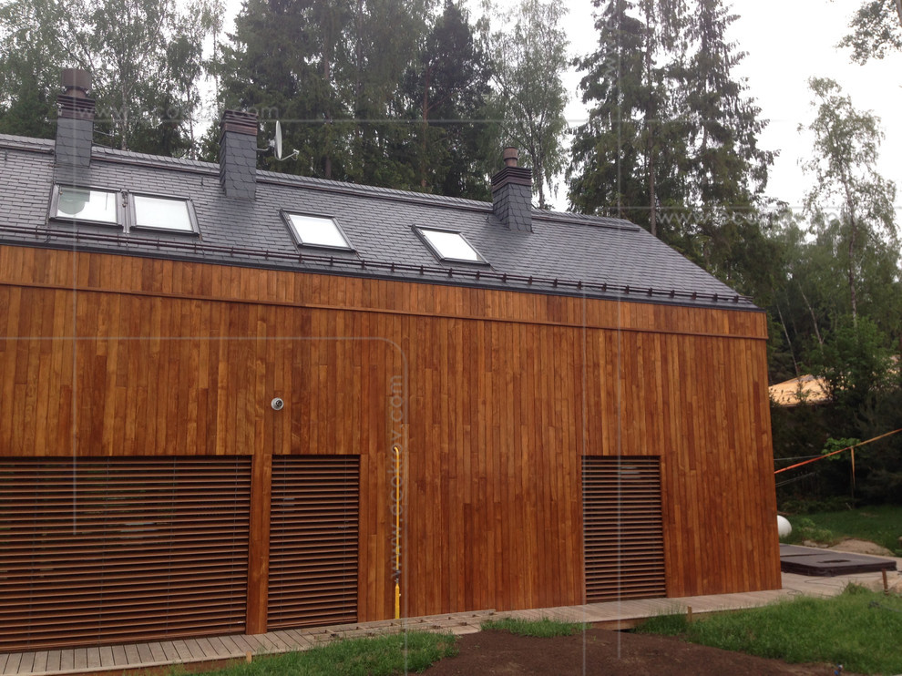 Сланцевая кровля, фасады и интерьеры