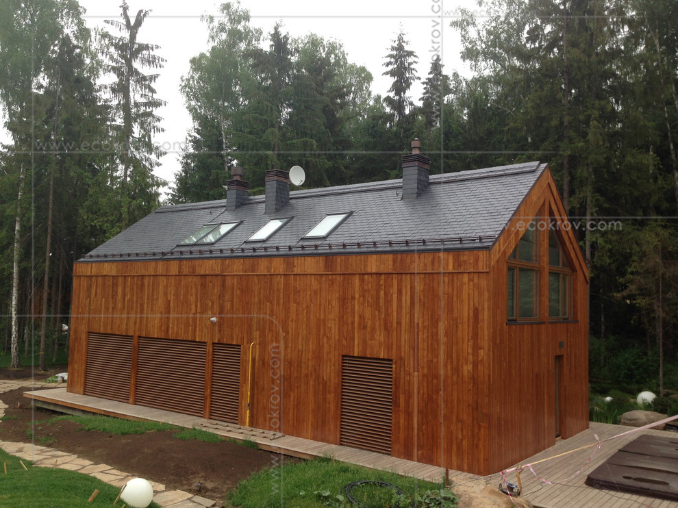 Сланцевая кровля, фасады и интерьеры