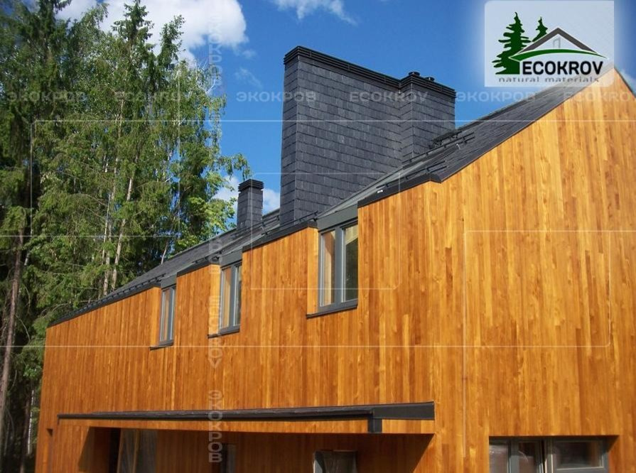 Сланцевая кровля, фасады и интерьеры