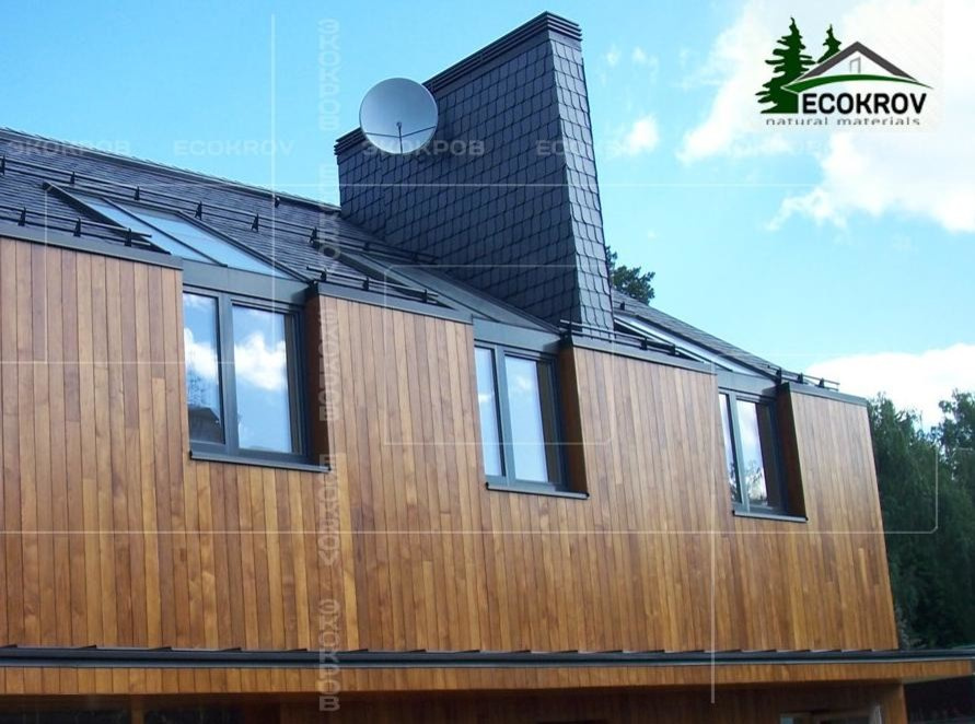 Сланцевая кровля, фасады и интерьеры