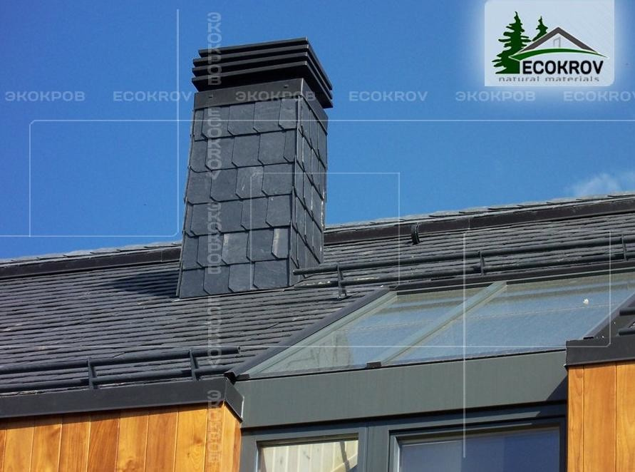 Сланцевая кровля, фасады и интерьеры