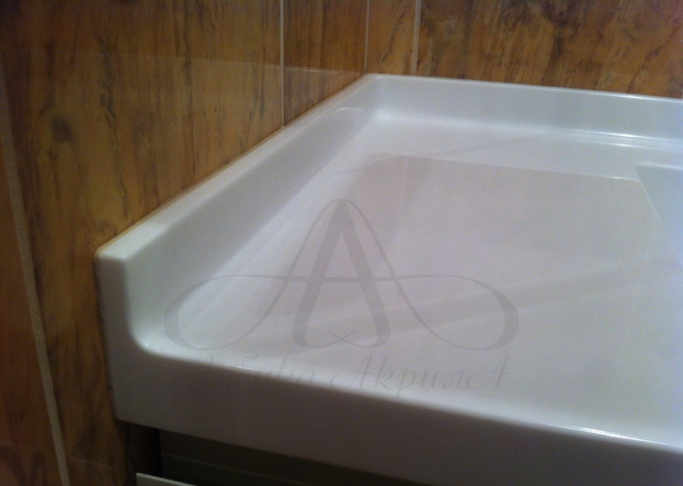 Столешница в ванную с прямоугольной мойкой