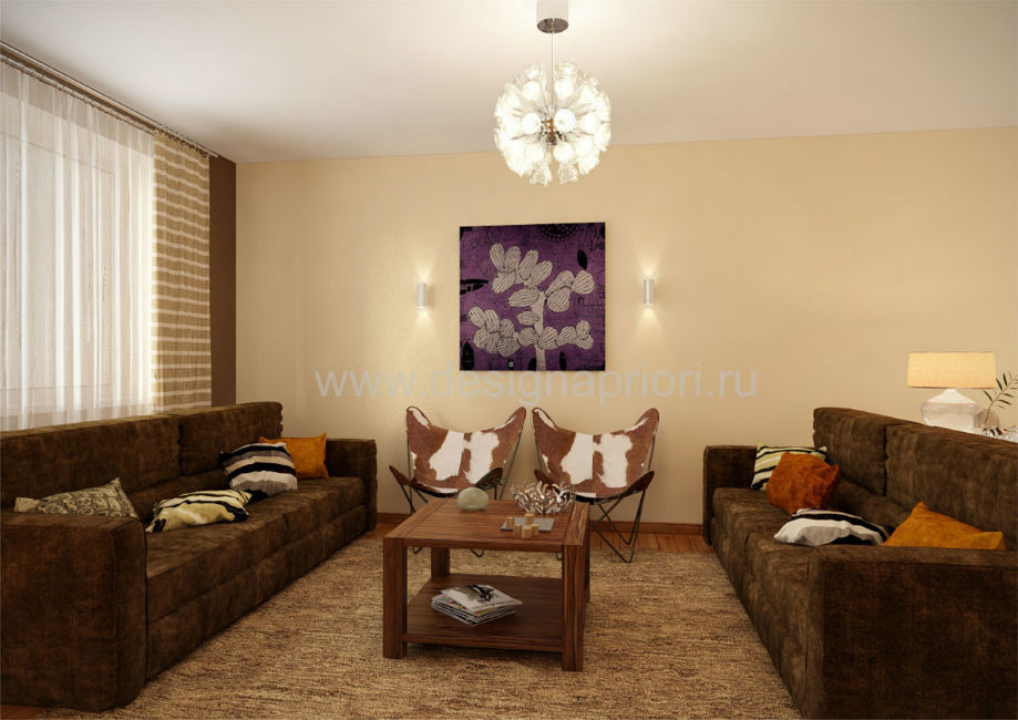 Гостиная в стиле эклектика