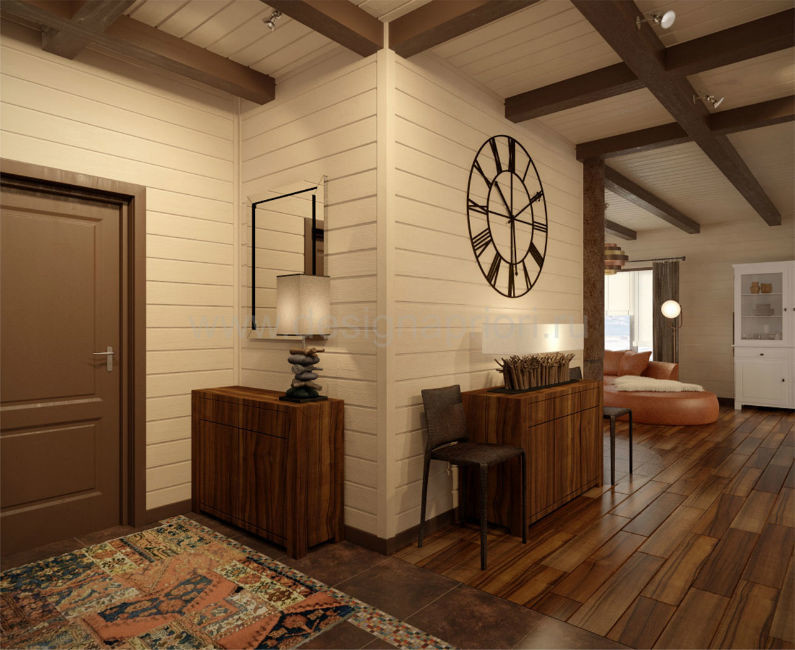 Прихожая в стиле кантри