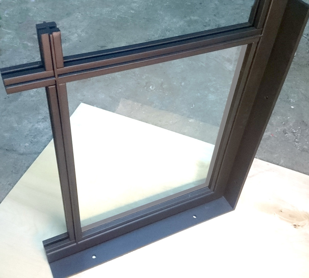 Стеклянные перегородки. Стальной профиль Рагмент.