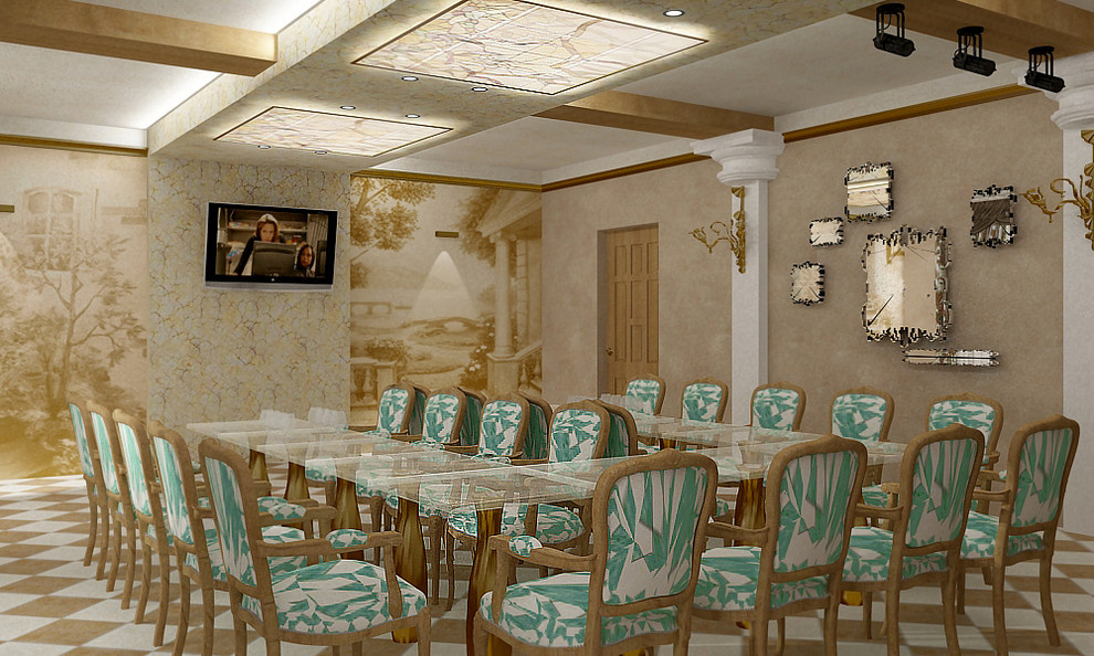 Банкетный зал в офисе.
