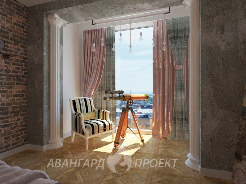 Спальня в стиле Лофт