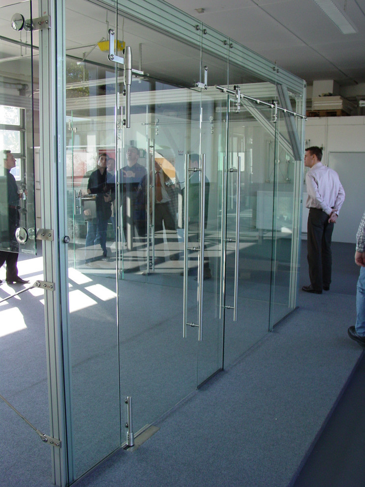 Цельностеклянные  двери