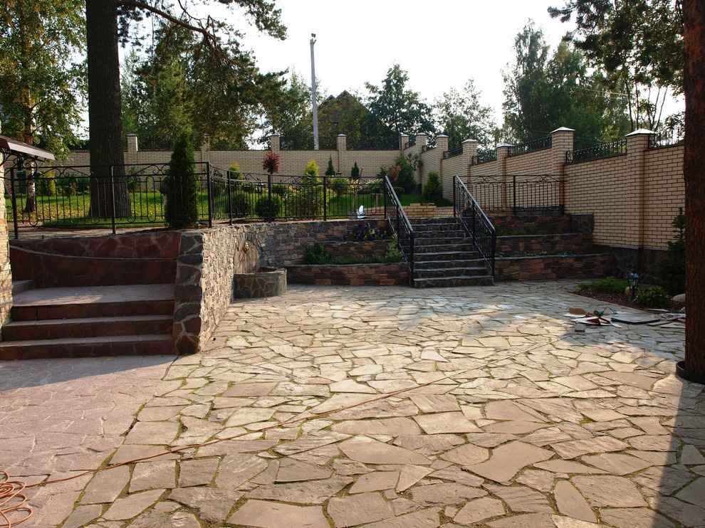 Террасный сад на склоне