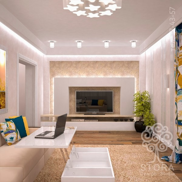 Гостиная в ЖК Парус