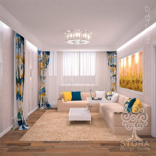 Обложка проекта: Гостиная в ЖК Парус