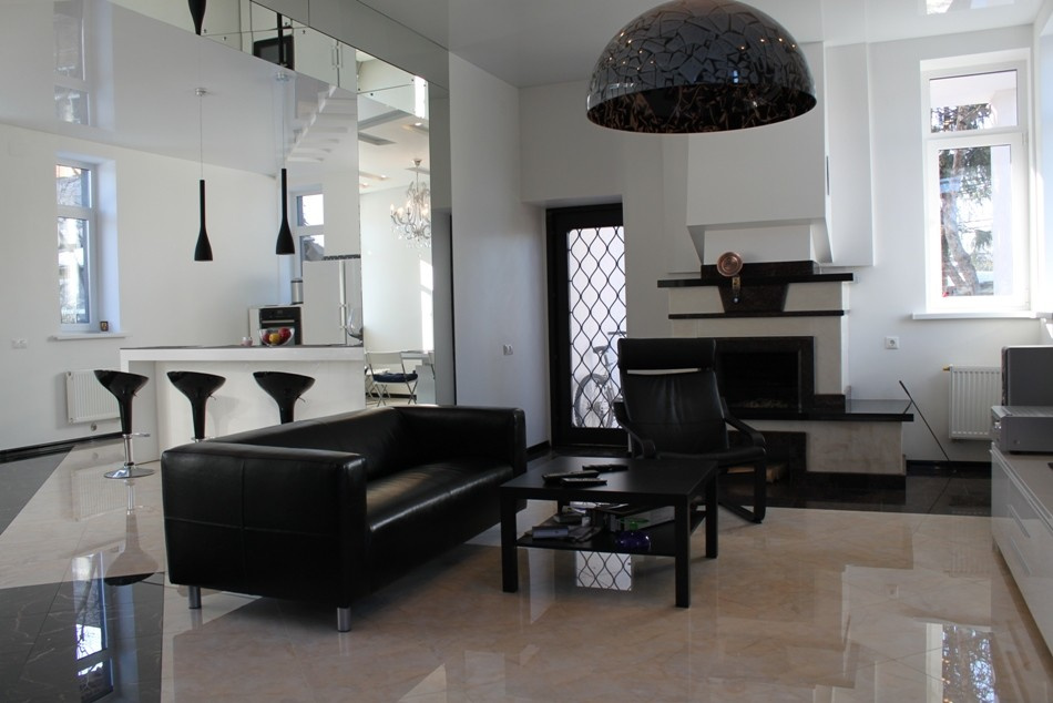 Черно-белый интерьер