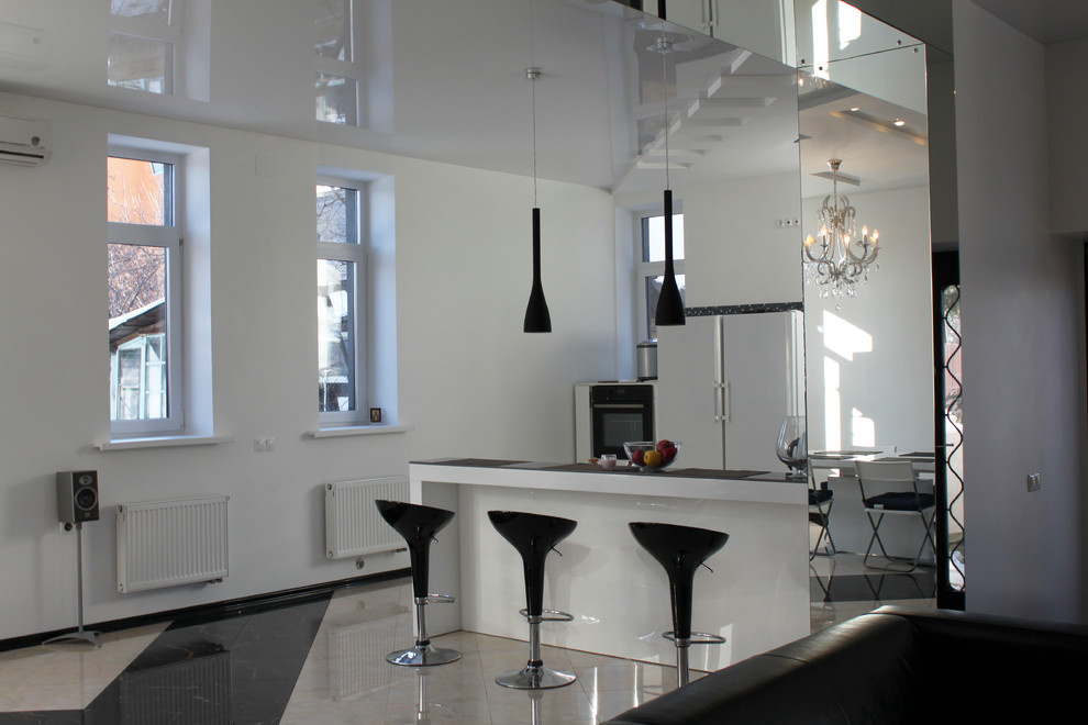 Черно-белый интерьер