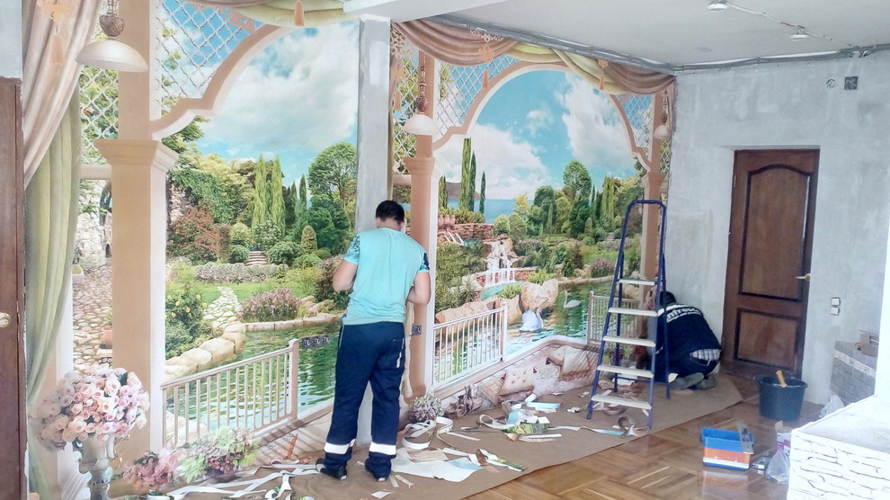 Установка  фресок