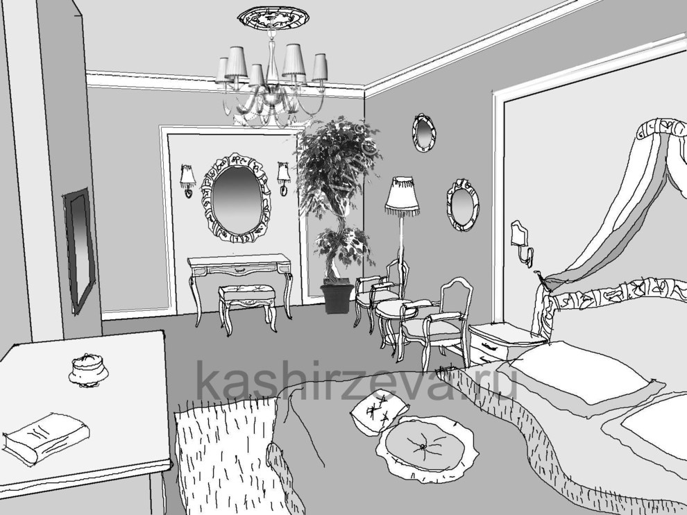Интерьер в эскизах (планшет)