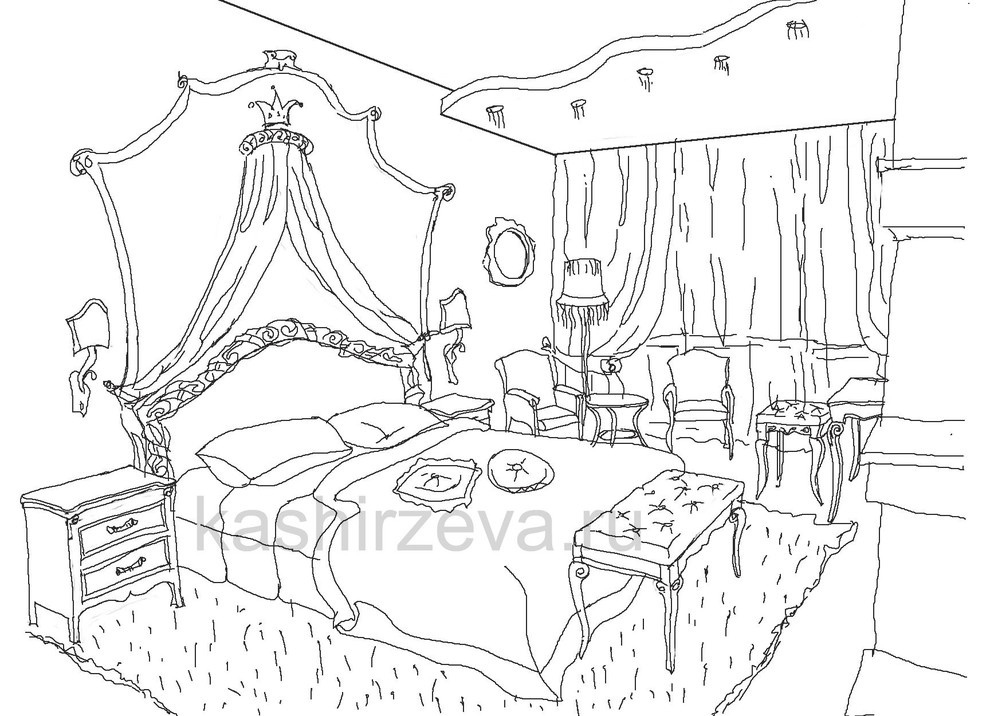 Интерьер в эскизах (планшет)