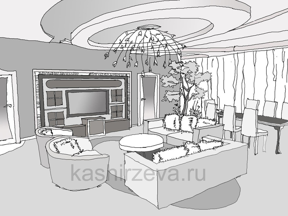 Интерьер в эскизах (планшет)