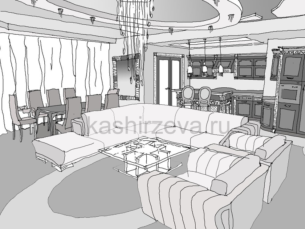 Интерьер в эскизах (планшет)