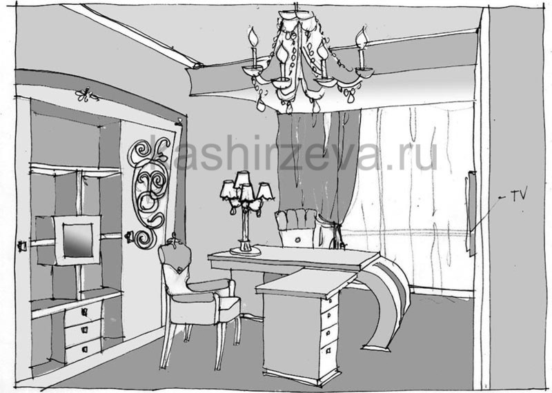 Интерьер в эскизах (планшет)