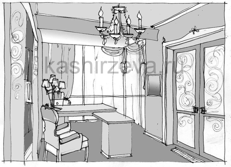 Интерьер в эскизах (планшет)