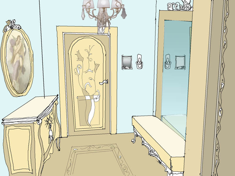 Интерьер в эскизах (планшет)