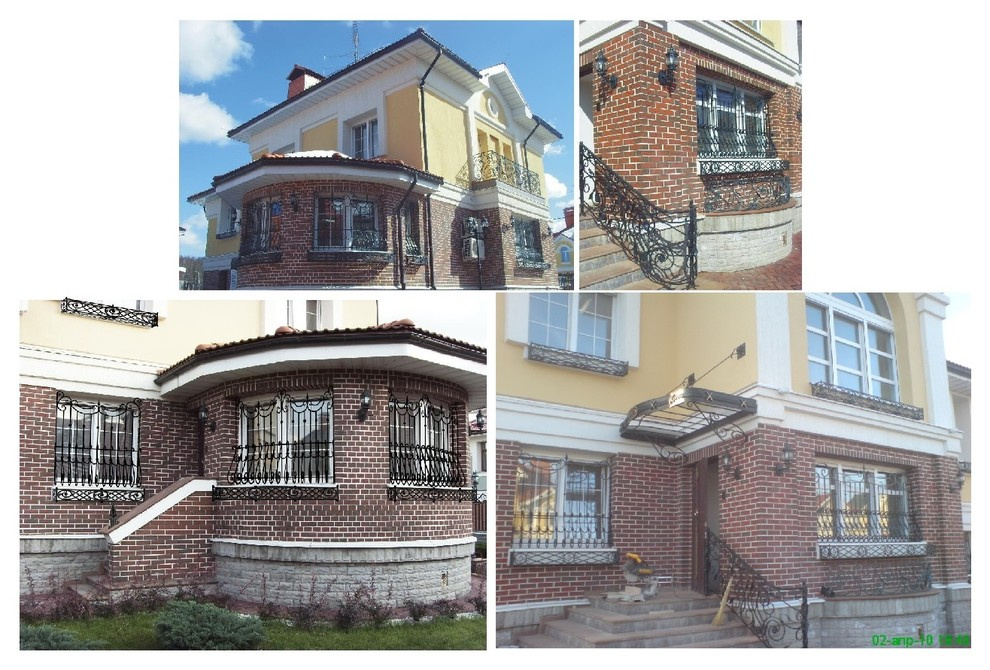 кованые перила, решетки, цветочницы, козырек в п. Медвежьи озера
