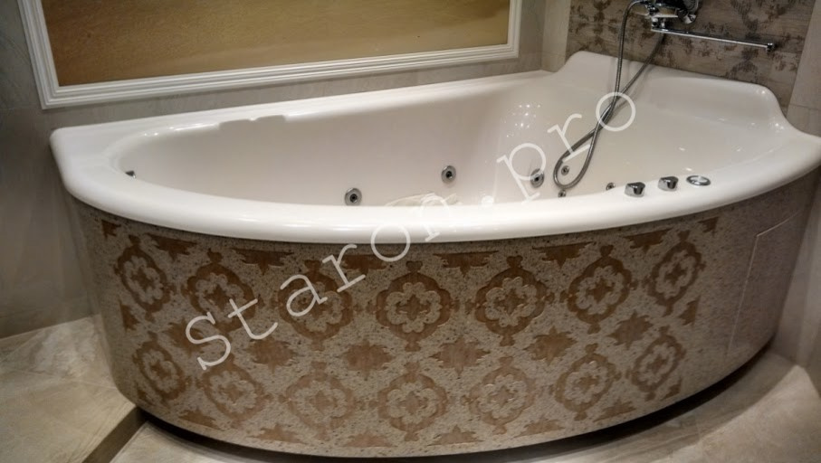 Экран на ванную из иск. камня Staron