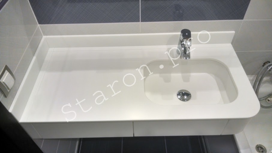 Тумба в ванную  из иск. камня Staron