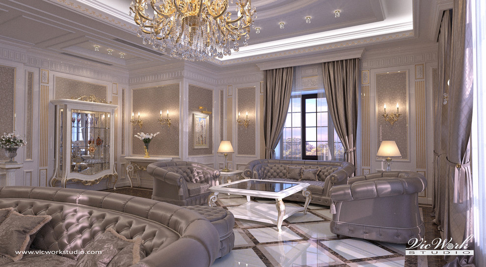 Classic style Living room interior in the H Residense