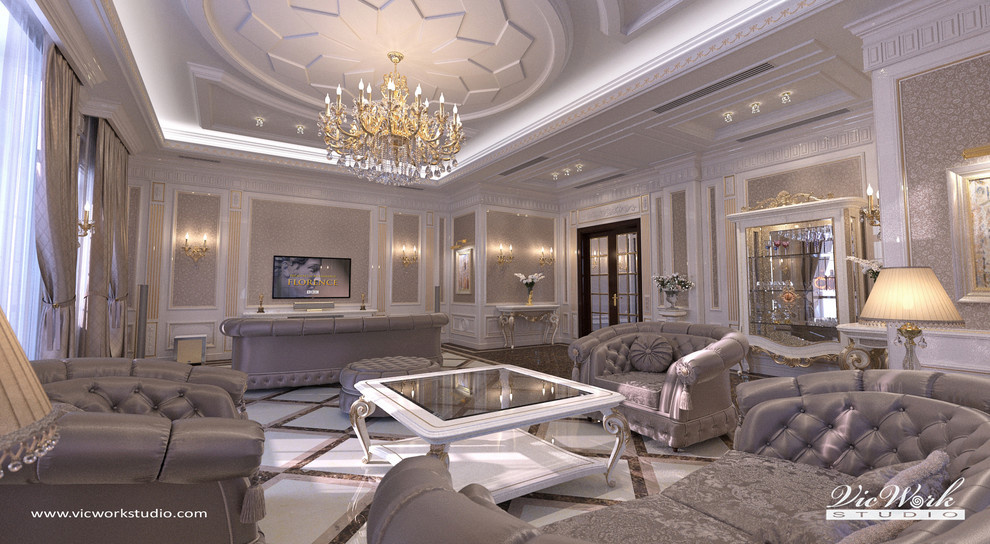 Classic style Living room interior in the H Residense