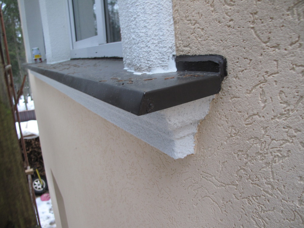 Дом утеплён пенополистиролом EIFS, декоративная штукатурка Ceresit