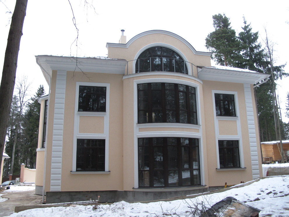 Дом утеплён пенополистиролом EIFS, декоративная штукатурка Ceresit