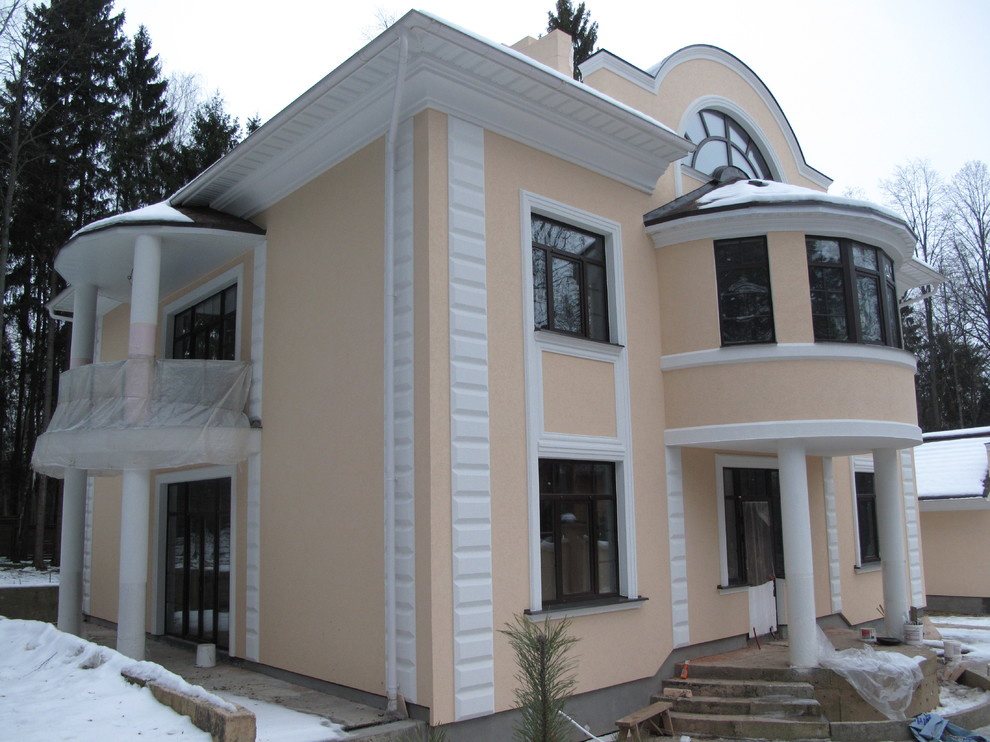 Дом утеплён пенополистиролом EIFS, декоративная штукатурка Ceresit