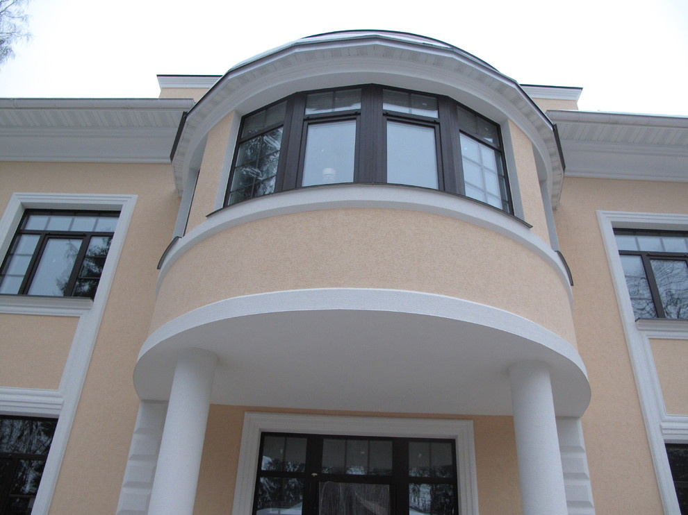 Дом утеплён пенополистиролом EIFS, декоративная штукатурка Ceresit