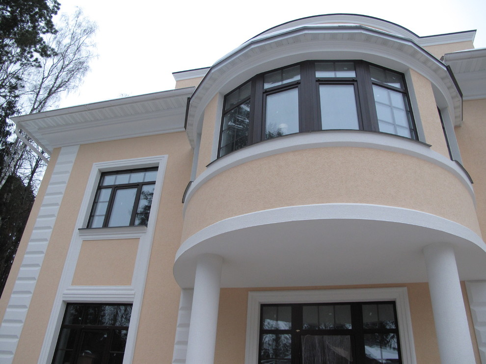 Дом утеплён пенополистиролом EIFS, декоративная штукатурка Ceresit