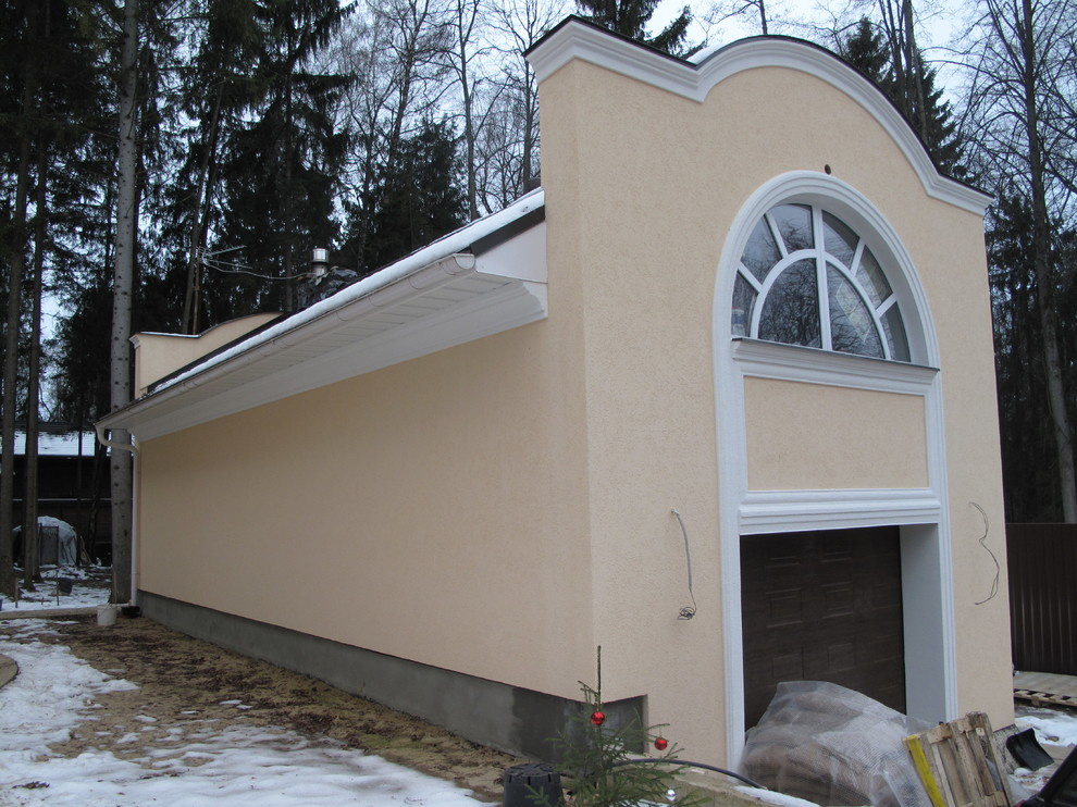 Дом утеплён пенополистиролом EIFS, декоративная штукатурка Ceresit
