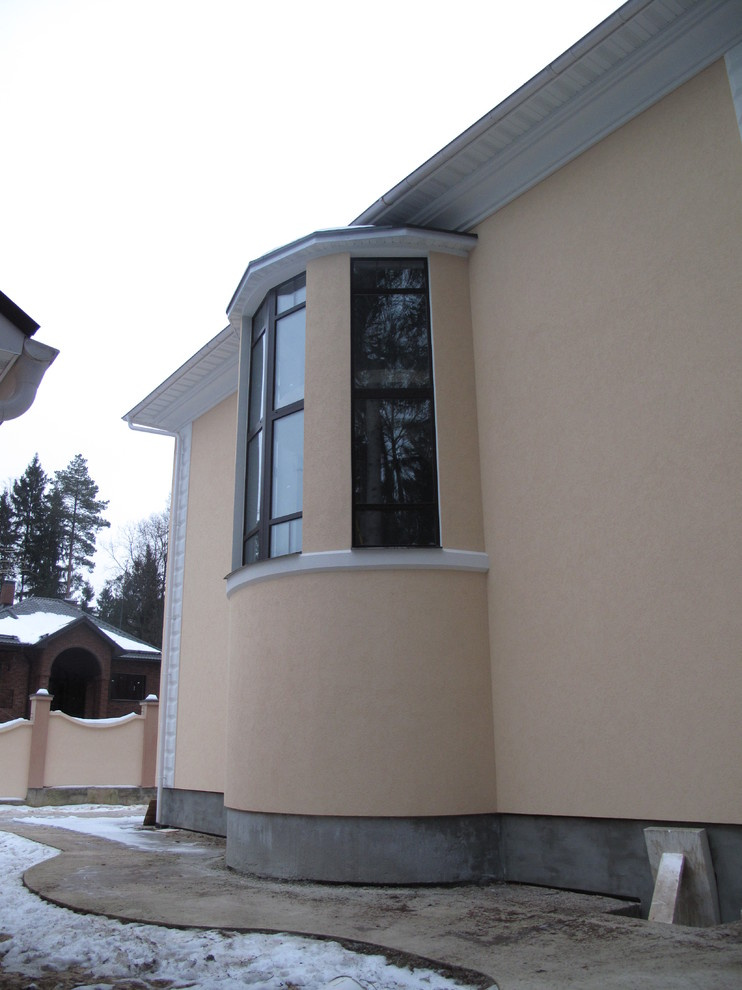 Дом утеплён пенополистиролом EIFS, декоративная штукатурка Ceresit