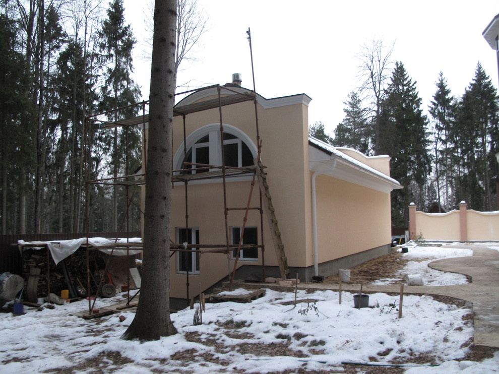 Дом утеплён пенополистиролом EIFS, декоративная штукатурка Ceresit