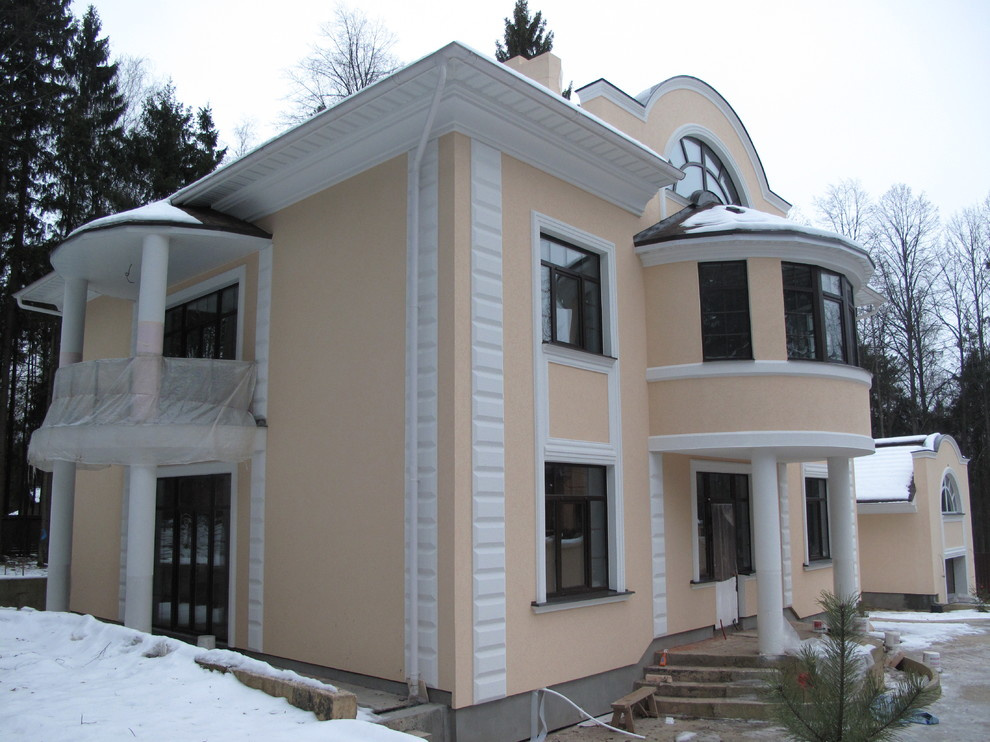 Дом утеплён пенополистиролом EIFS, декоративная штукатурка Ceresit