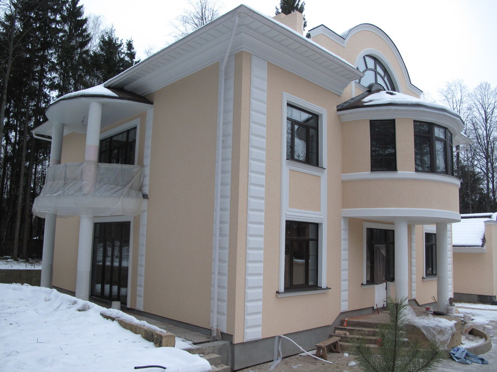 Дом утеплён пенополистиролом EIFS, декоративная штукатурка Ceresit