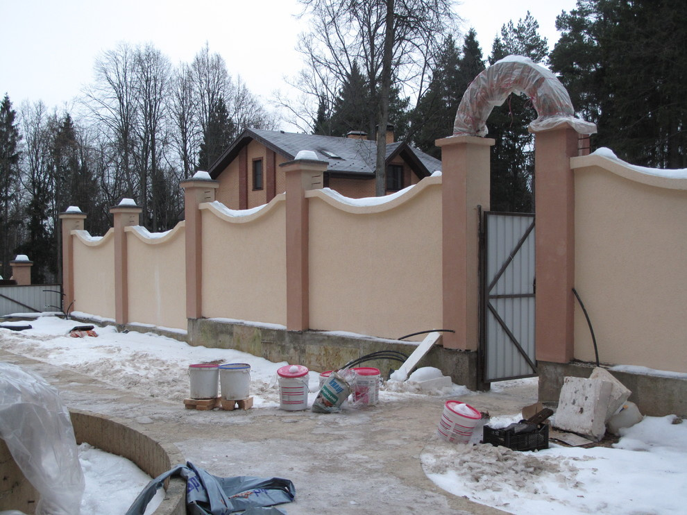 Дом утеплён пенополистиролом EIFS, декоративная штукатурка Ceresit