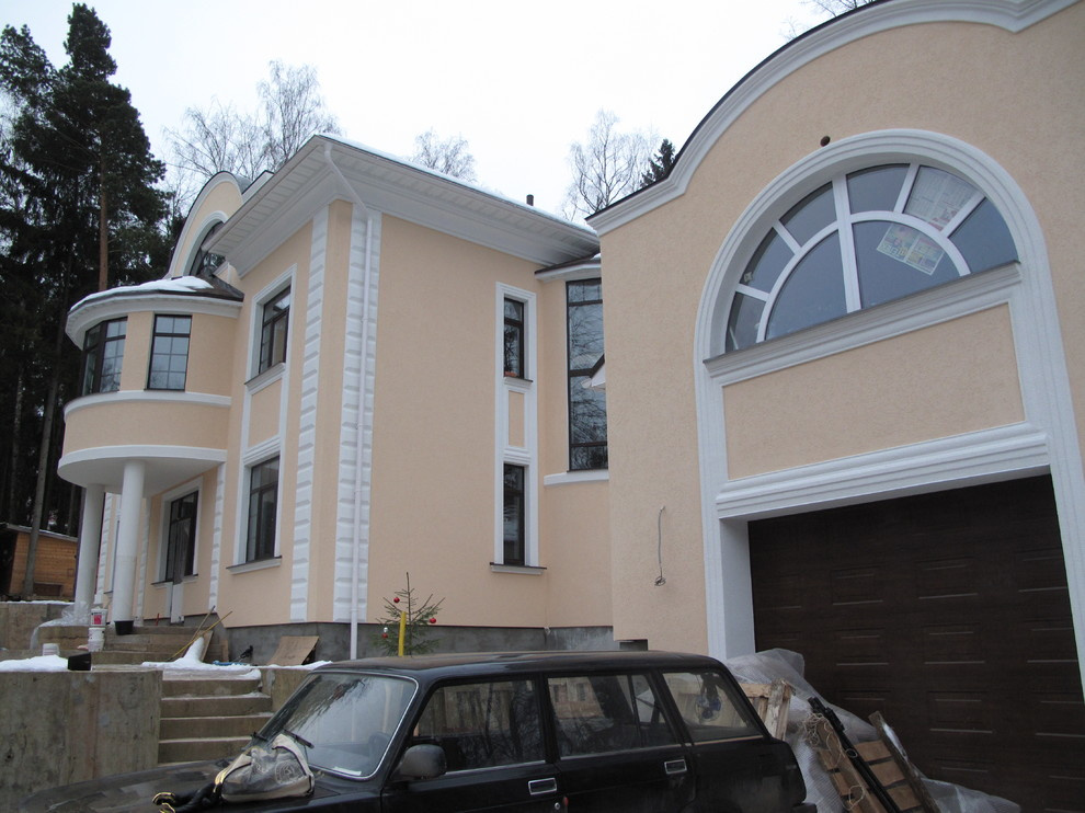 Дом утеплён пенополистиролом EIFS, декоративная штукатурка Ceresit
