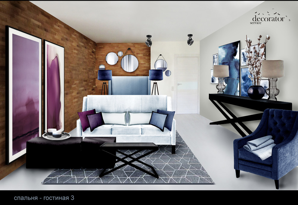 редизайн квартиры "Акварельный" интерьер для девушки"