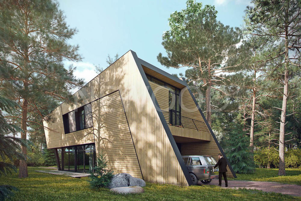 "Alfa" - проект современного деревянного дома