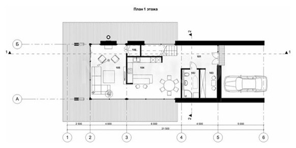"Alfa" - проект современного деревянного дома